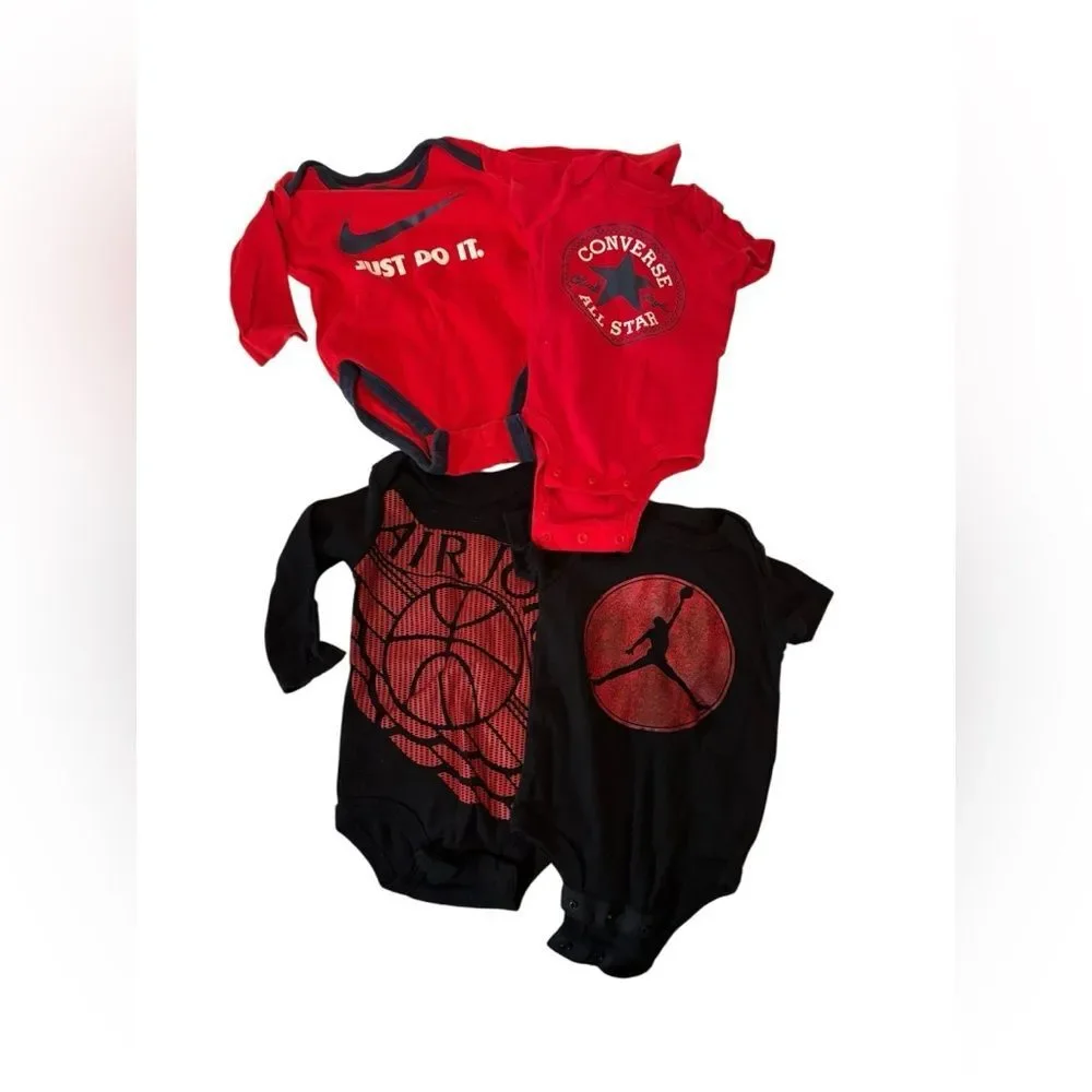 NIKE | Jordan 0-6 months boys clothes converse 4 piece bundle